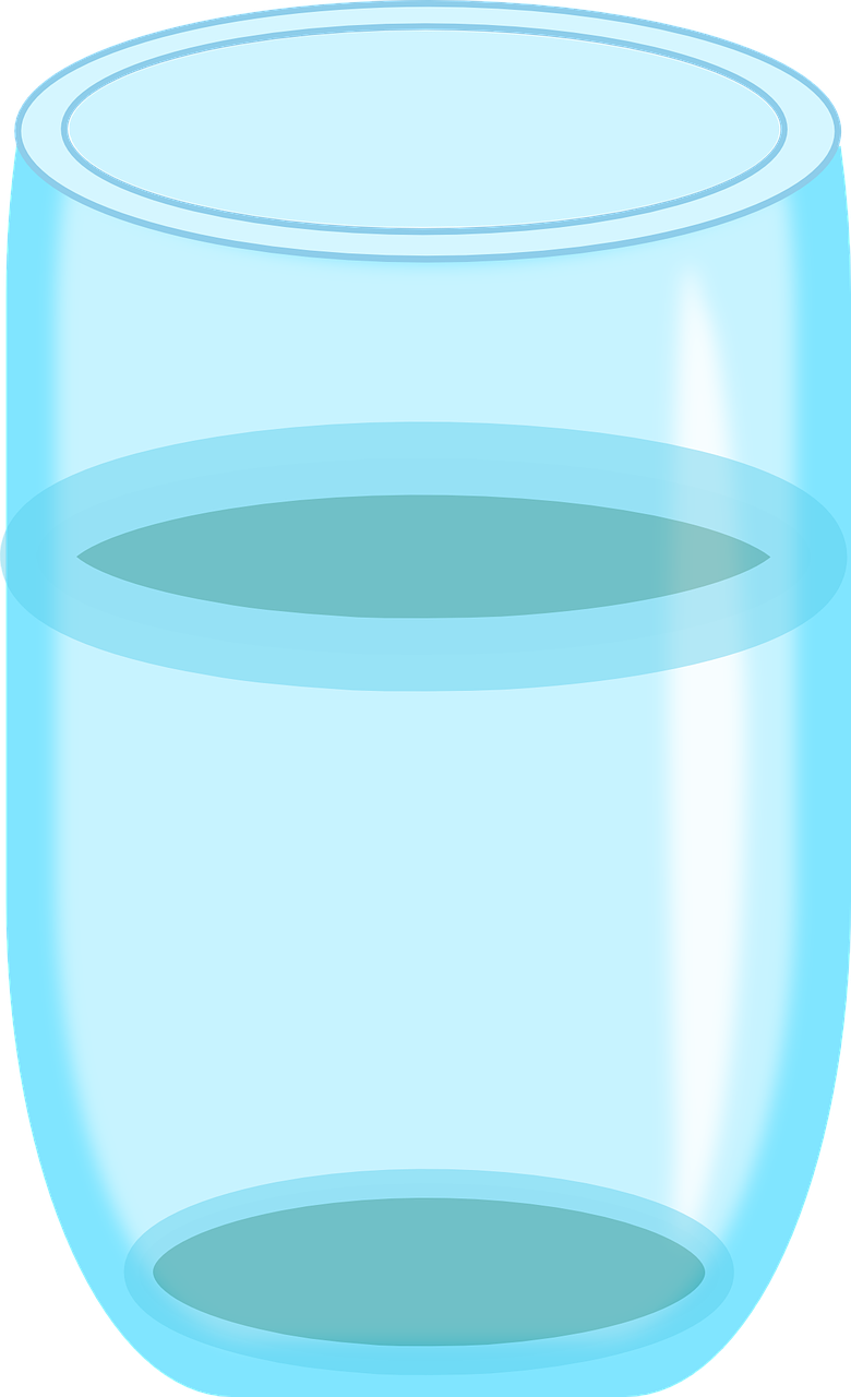 Clear Glass Half Fullof Water PNG