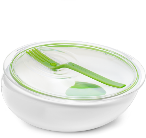 Download Clear Glass Tiffin Boxwith Green Utensils | Wallpapers.com