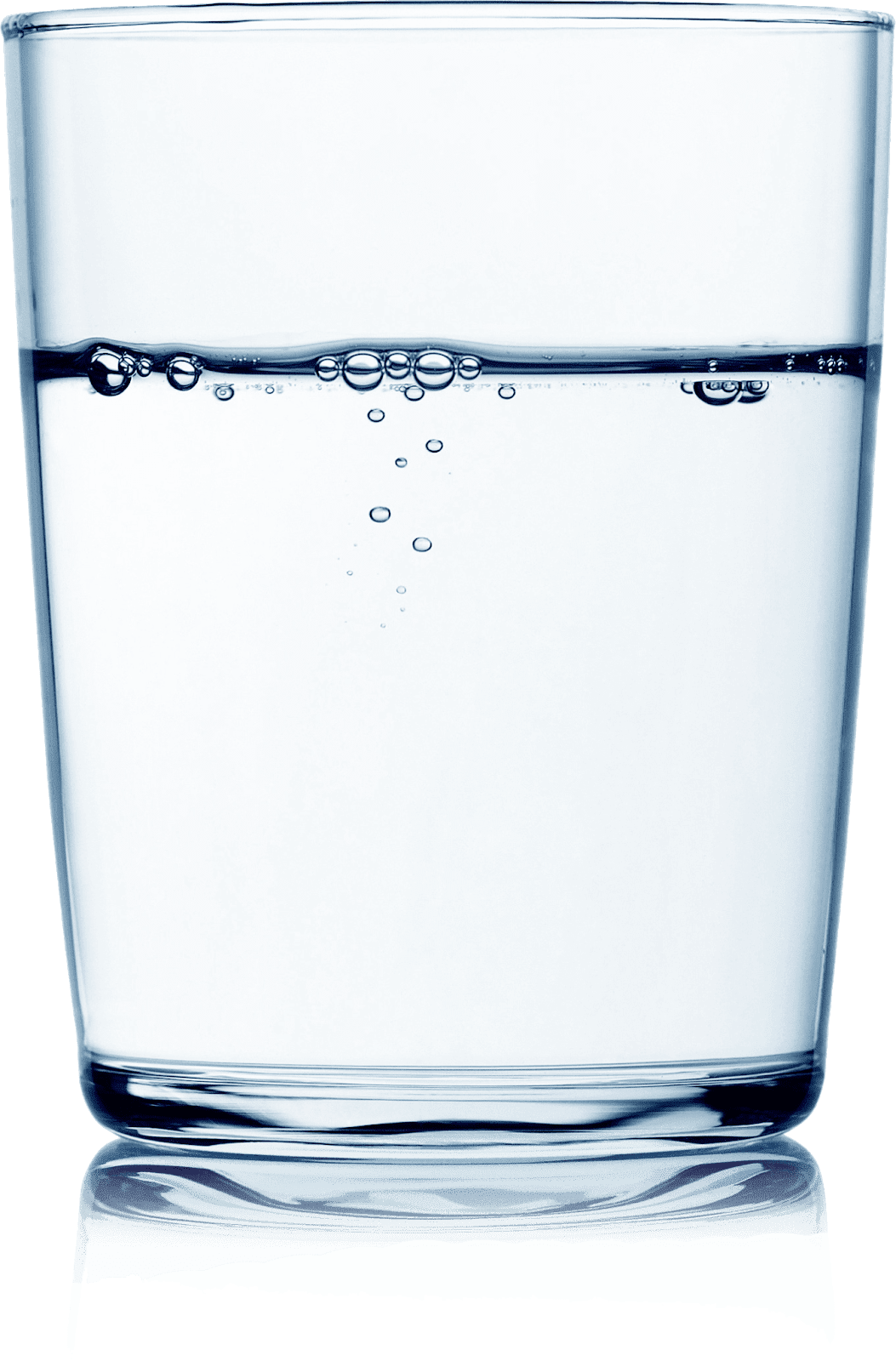Clear Glass Water Half Full PNG