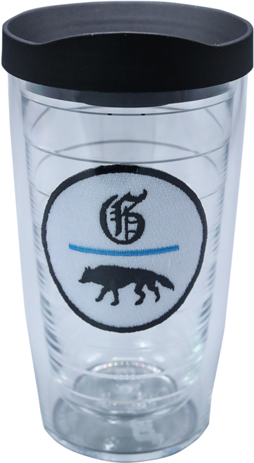 Clear Glass Water Tumbler With Logo PNG