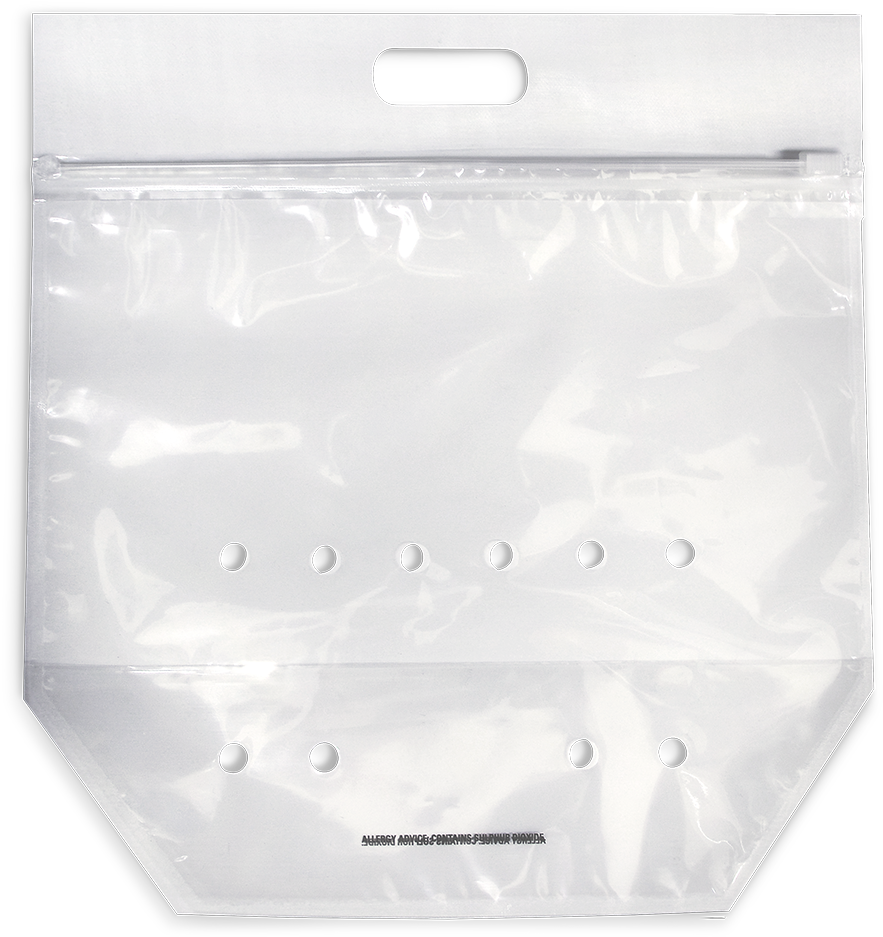 Clear Plastic Bagwith Handleand Breath Holes PNG