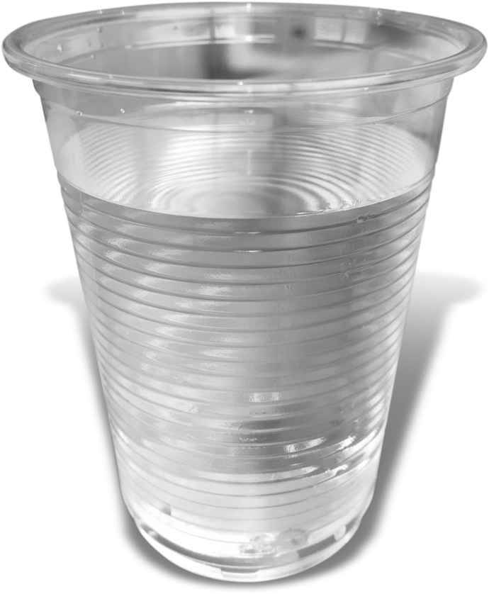 Download Clear Plastic Cup Water Half Full