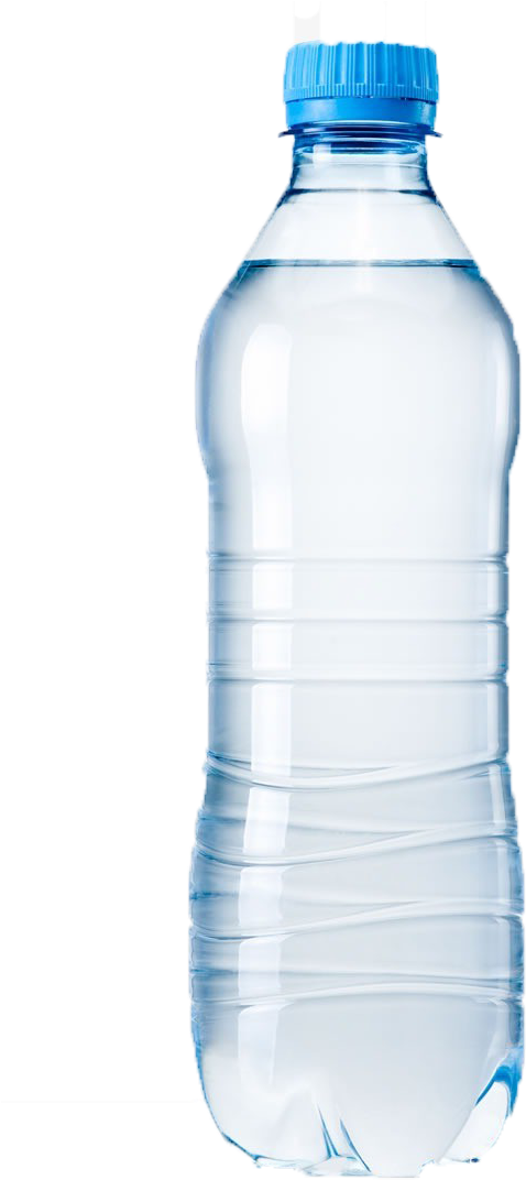 Download Clear Plastic Water Bottle Blue Cap 