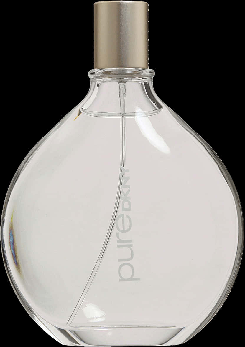 Clear Round Perfume Bottle PNG