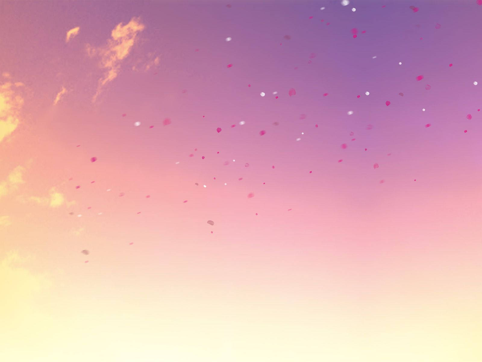 Clear Sky Aesthetic Pink Desktop