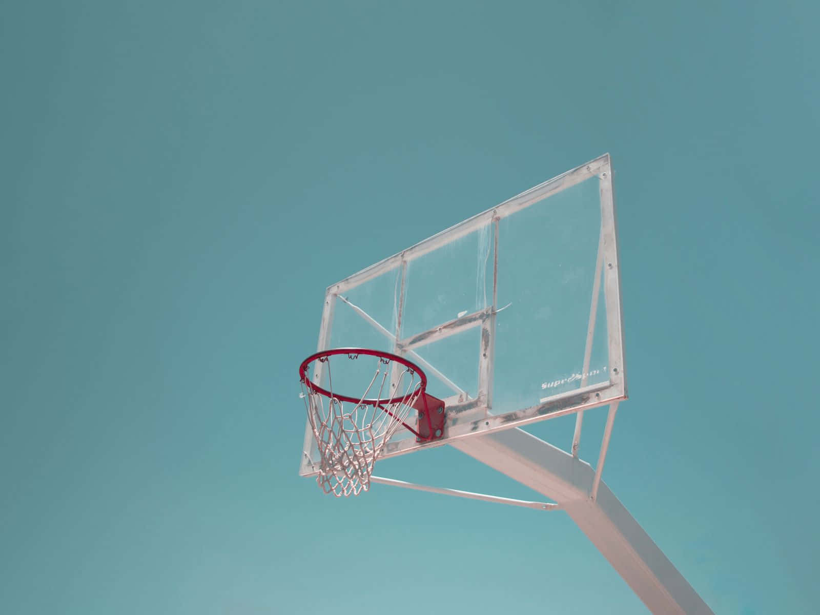 Clear Sky Basketball Hoop Aesthetic Wallpaper