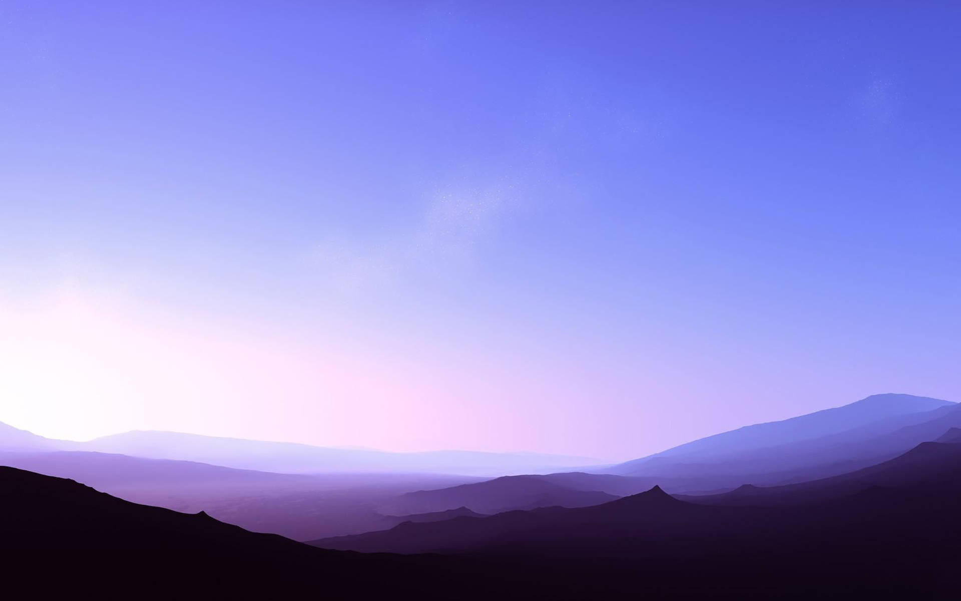 Clear Sky Purple Sunset Wallpaper