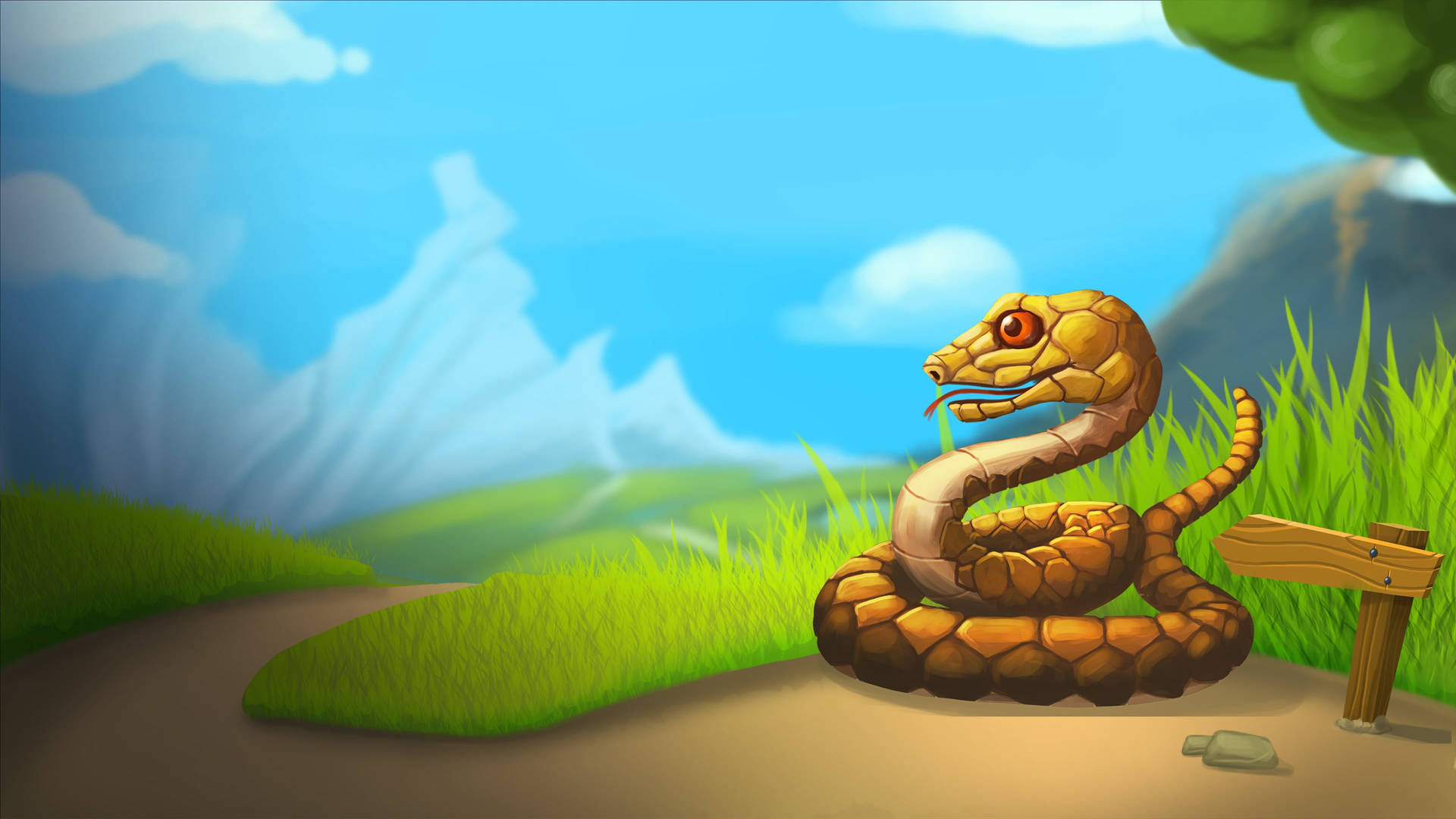 Clear Snake Game Character Wallpaper