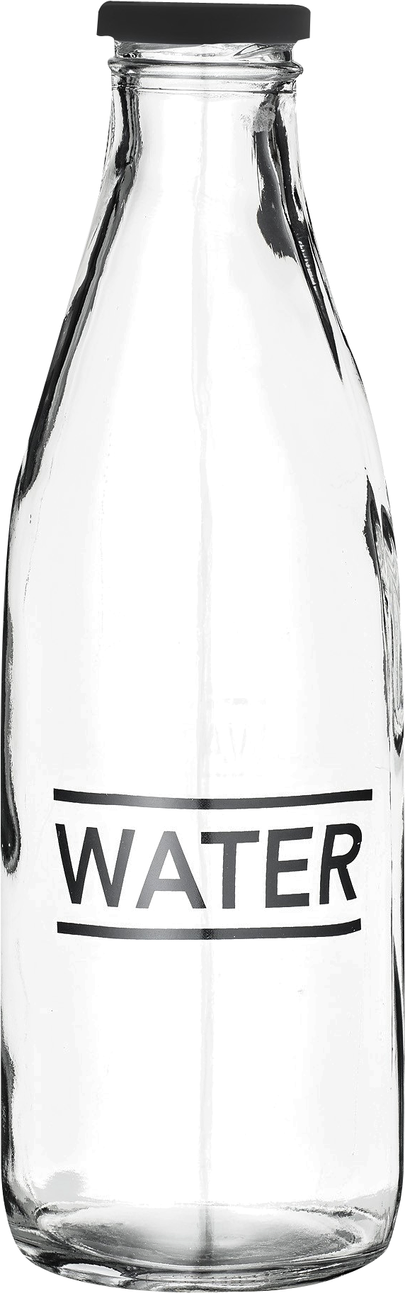 Clear Water Bottle Label PNG