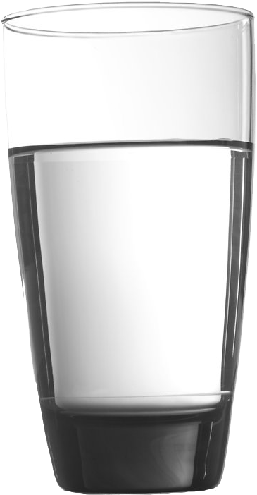 Clear Water Glass Half Full PNG