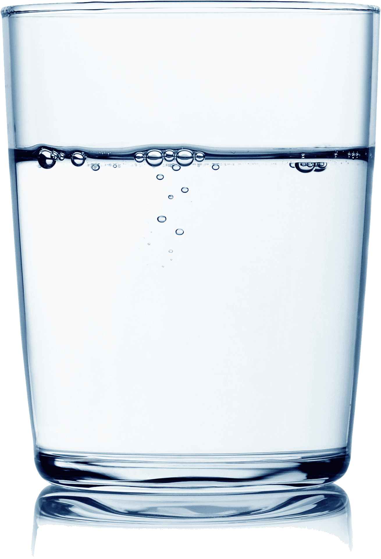 Clear Water Glass Half Full PNG