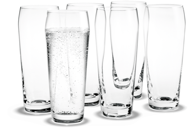 Clear Water Glasses One Filled PNG