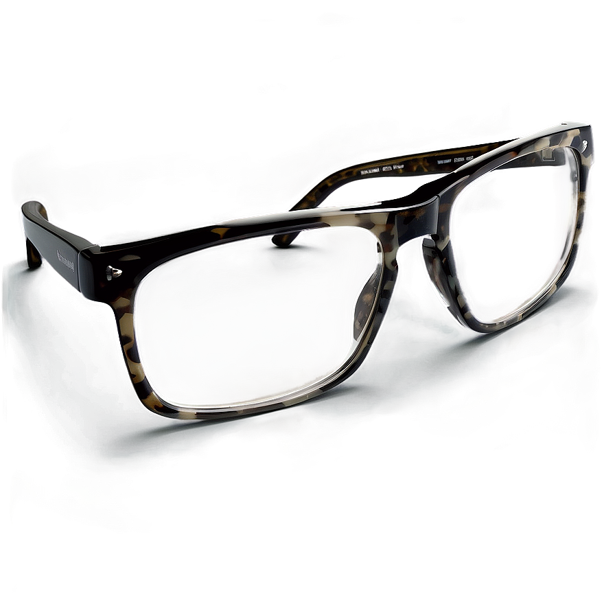 Clear Wide Frame Glasses Png Txh PNG