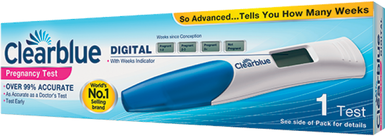 Clearblue Digital Pregnancy Test Packaging PNG