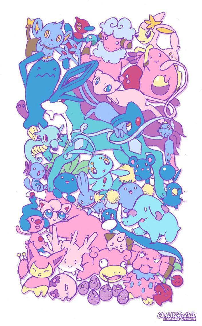 Clefairybaby Pokémon-konst. Wallpaper