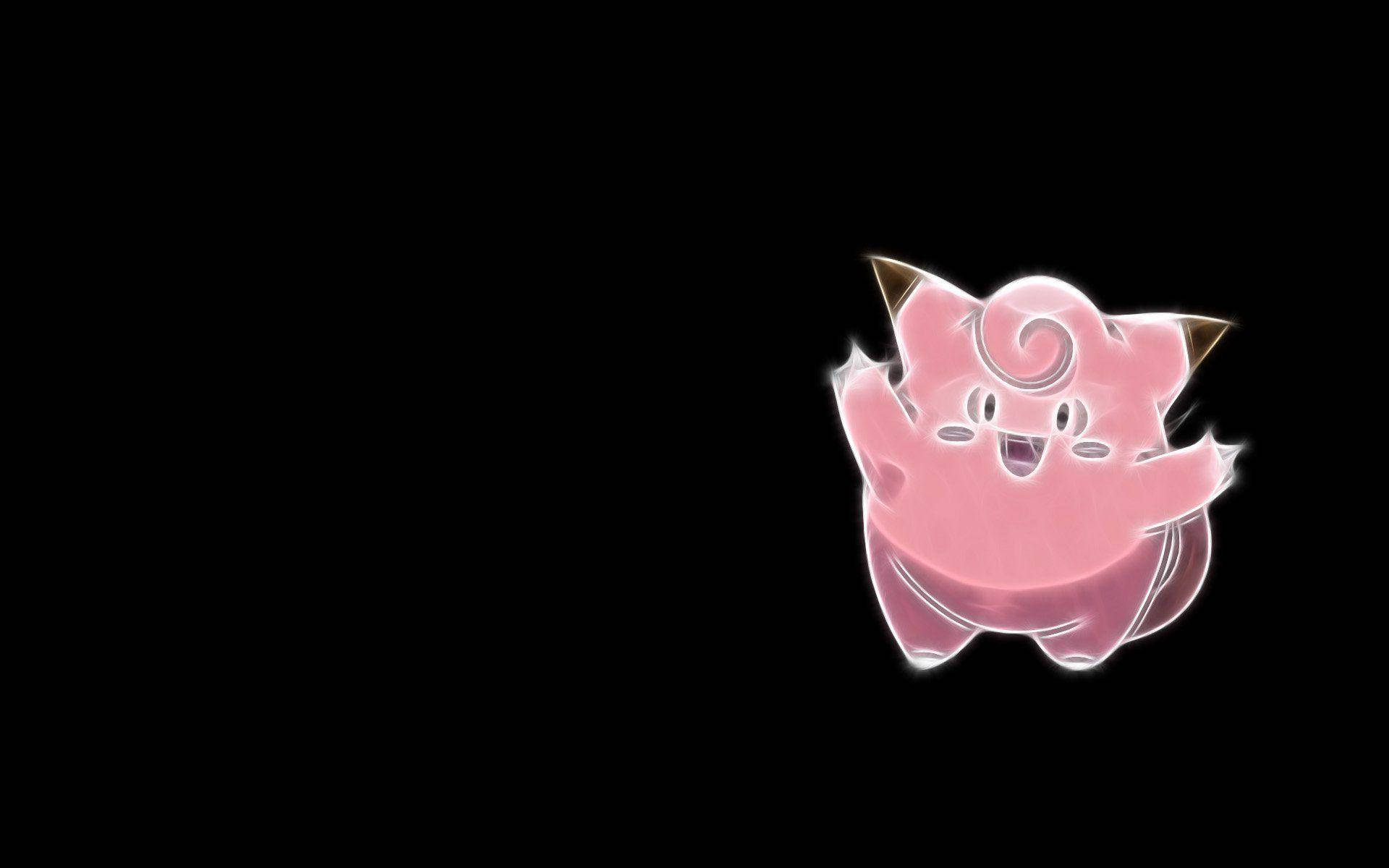 Clefairy Black Background Picture