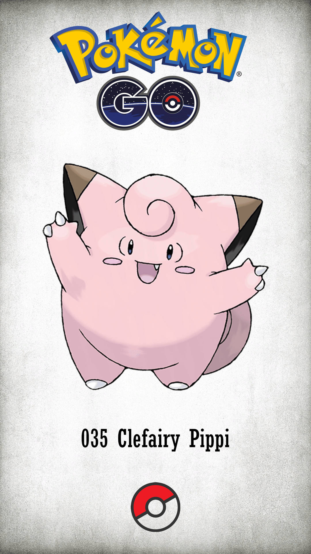 Clefairymed Pokémon Go-logotypen Wallpaper