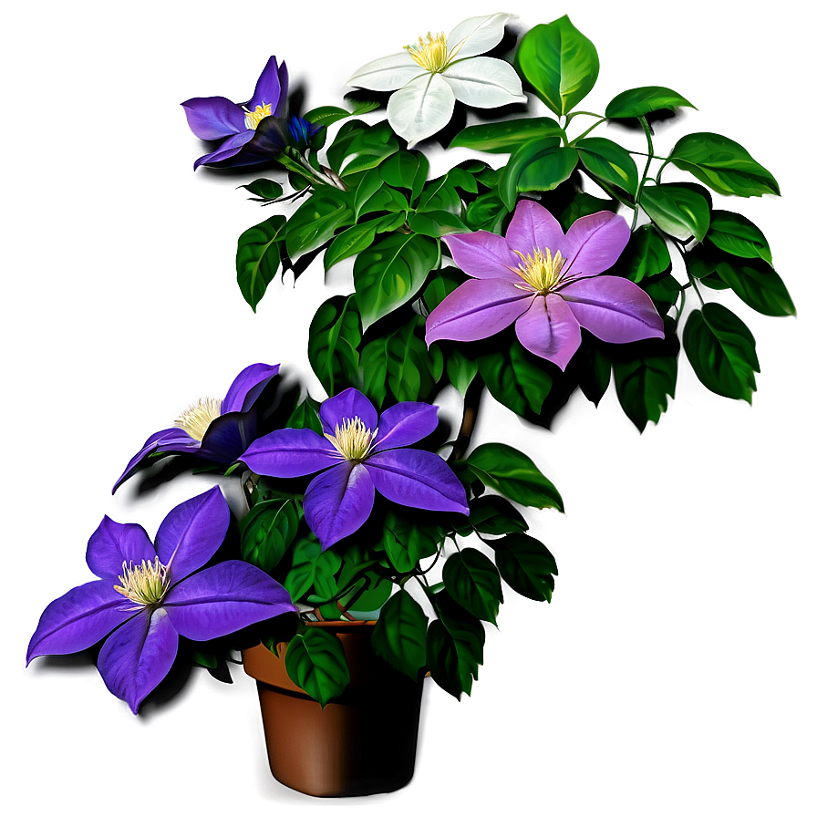 Clematis Flower Bush Png 55 PNG
