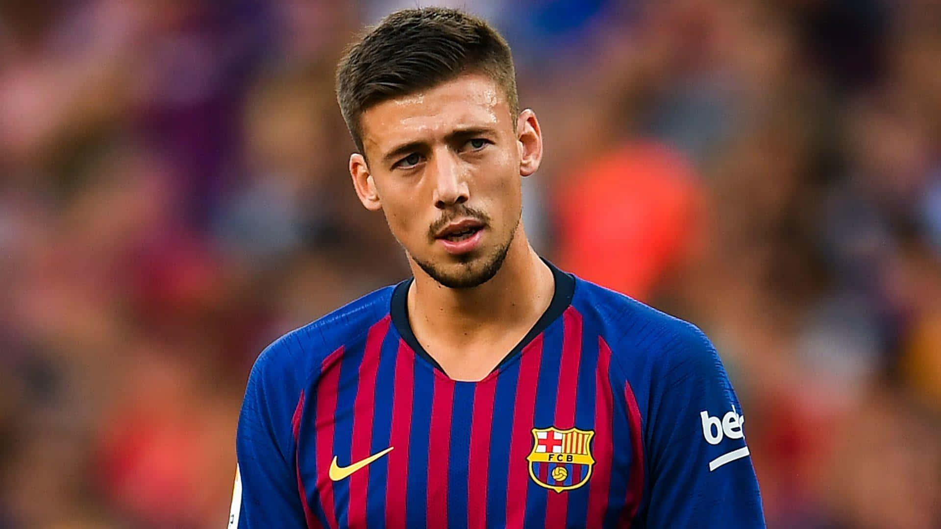 Clément Lenglet In Action During A Soccer Match Wallpaper