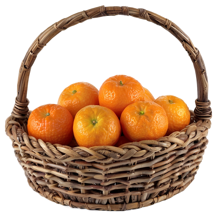 Download Clementine In Basket Png Hli | Wallpapers.com