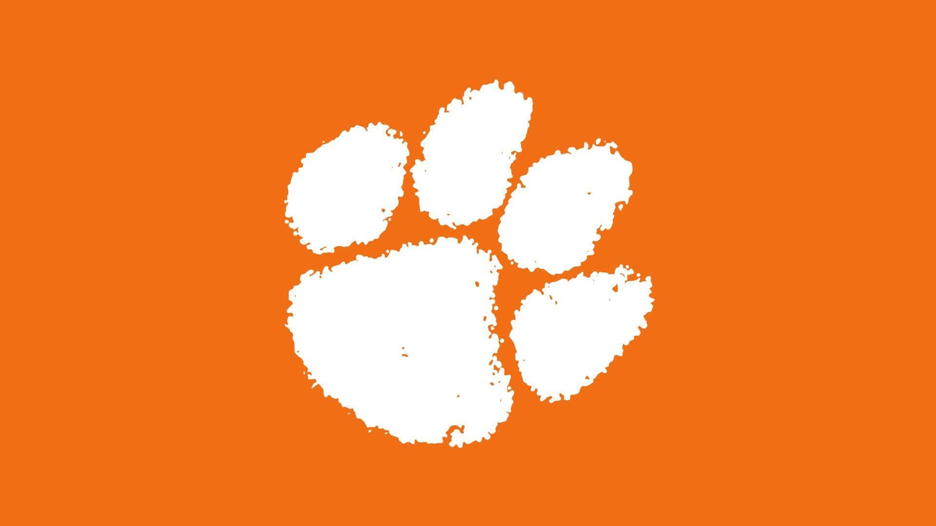 Logotipodel Equipo De Fútbol De Los Clemson Tigers En Blanco. Fondo de pantalla