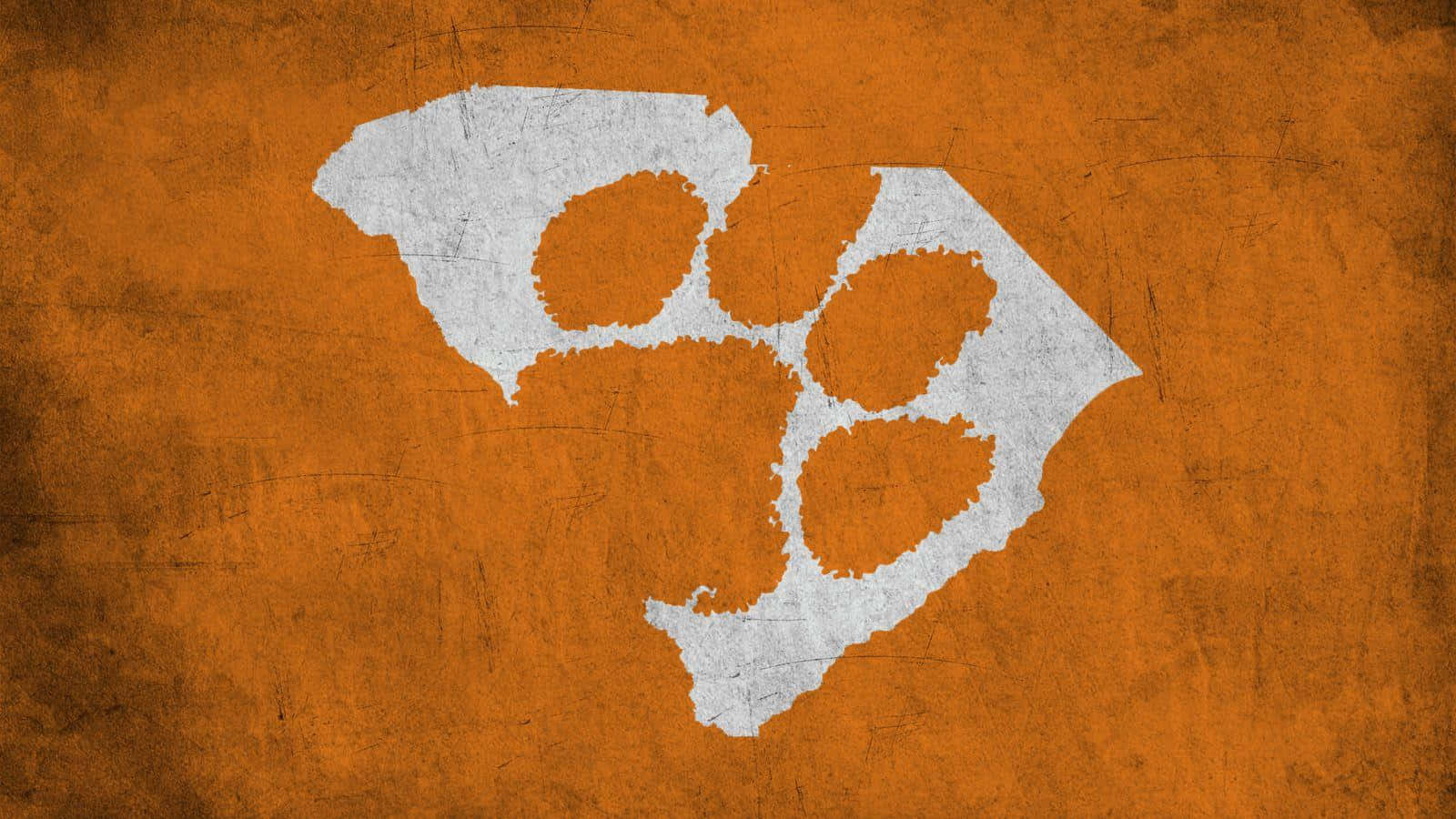 Equipode Fútbol Americano Clemson Tigers Con Logotipo Pintado. Fondo de pantalla