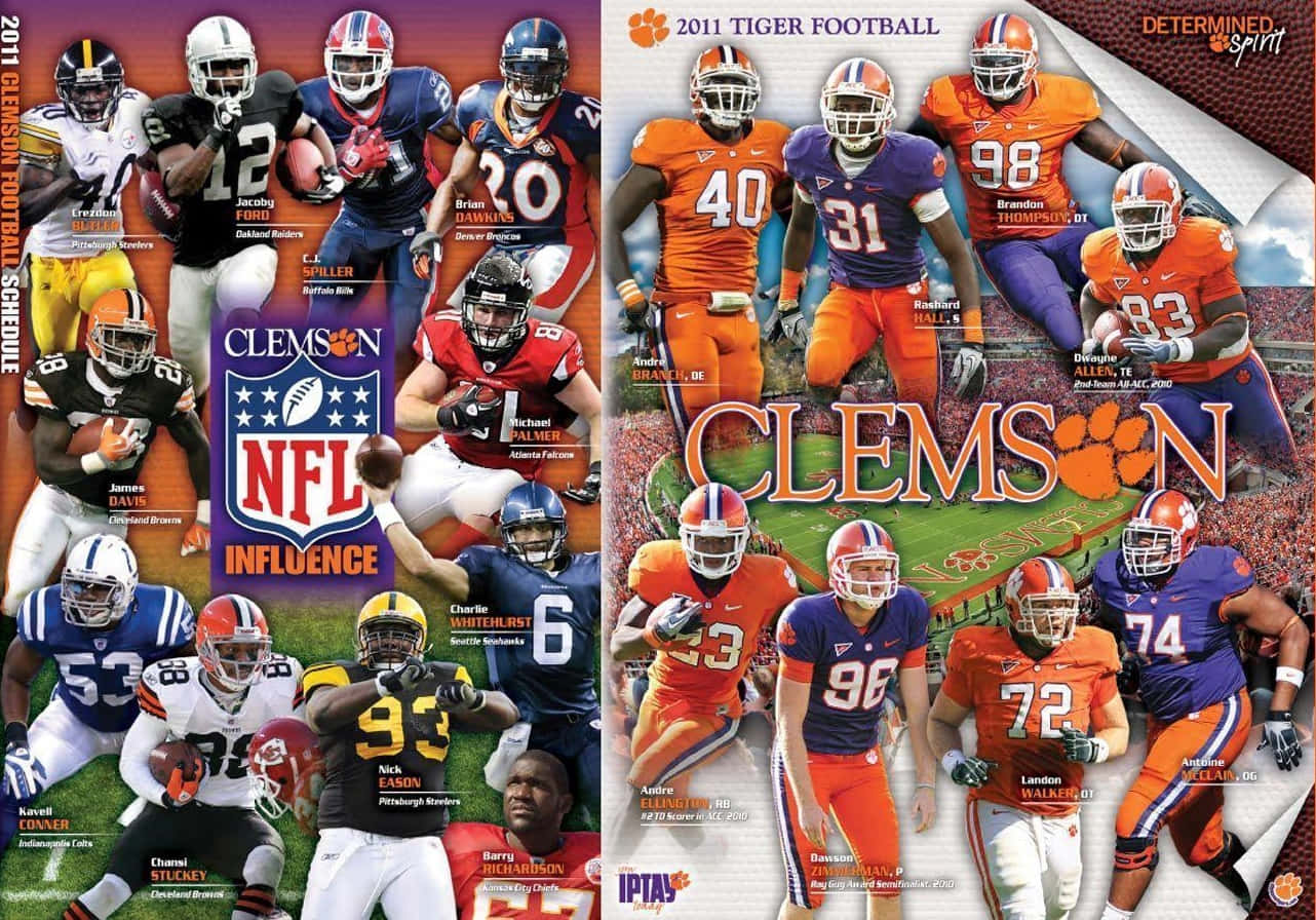 Clemson Tigers Footballspillere i NFL Wallpaper