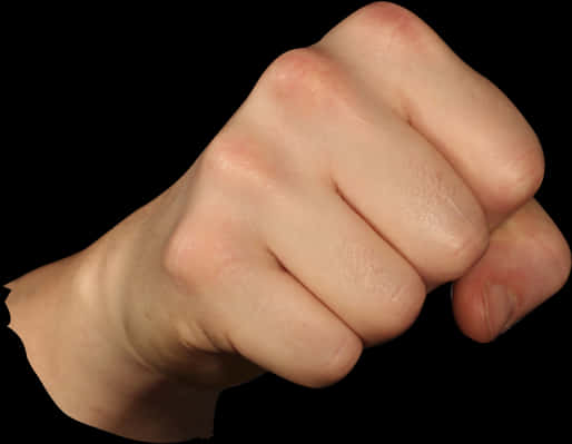 Clenched Fist Black Background PNG