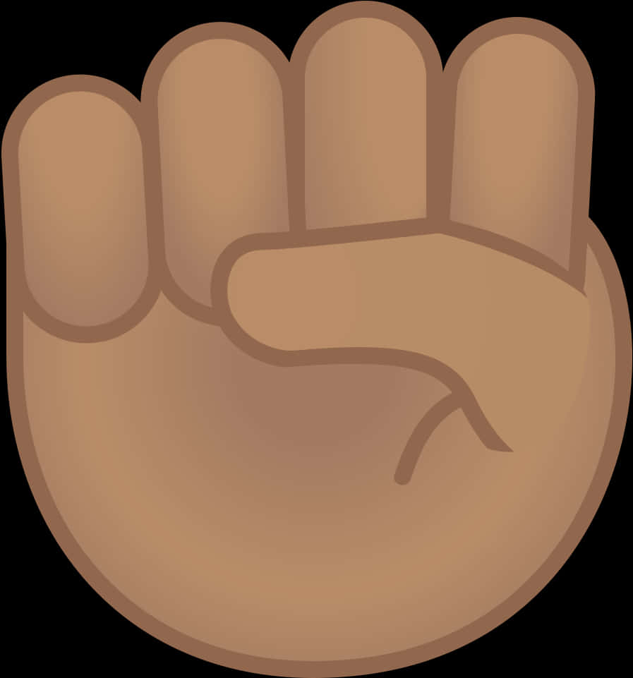 Clenched Fist Emoji Illustration PNG