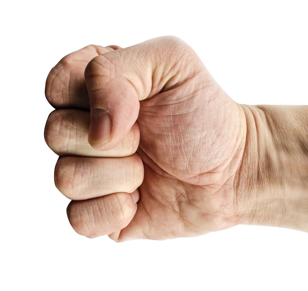 Clenched Fist Isolated Background.png PNG