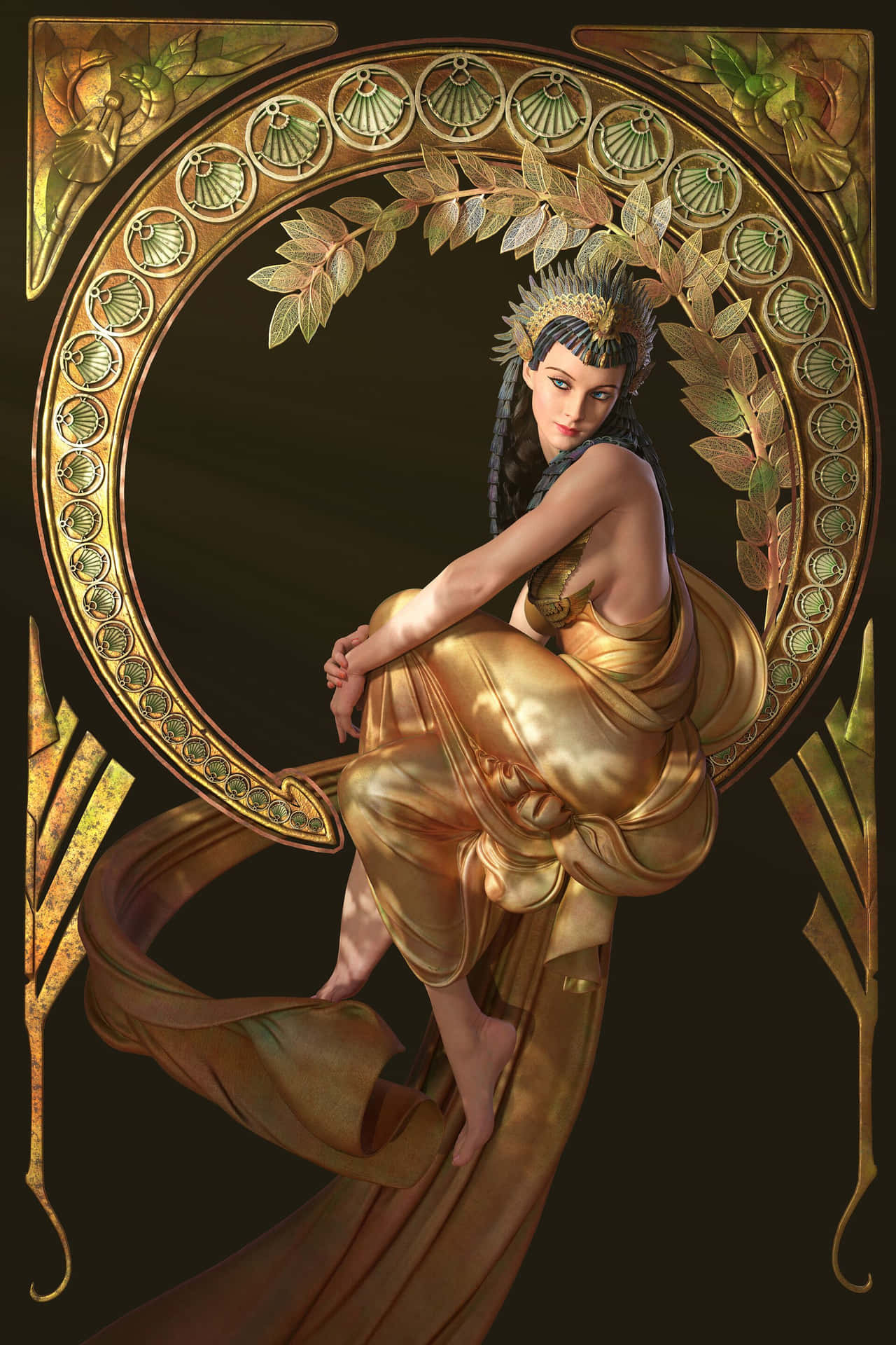 Un'iconicaimmagine Di Cleopatra, Regina Del Nilo
