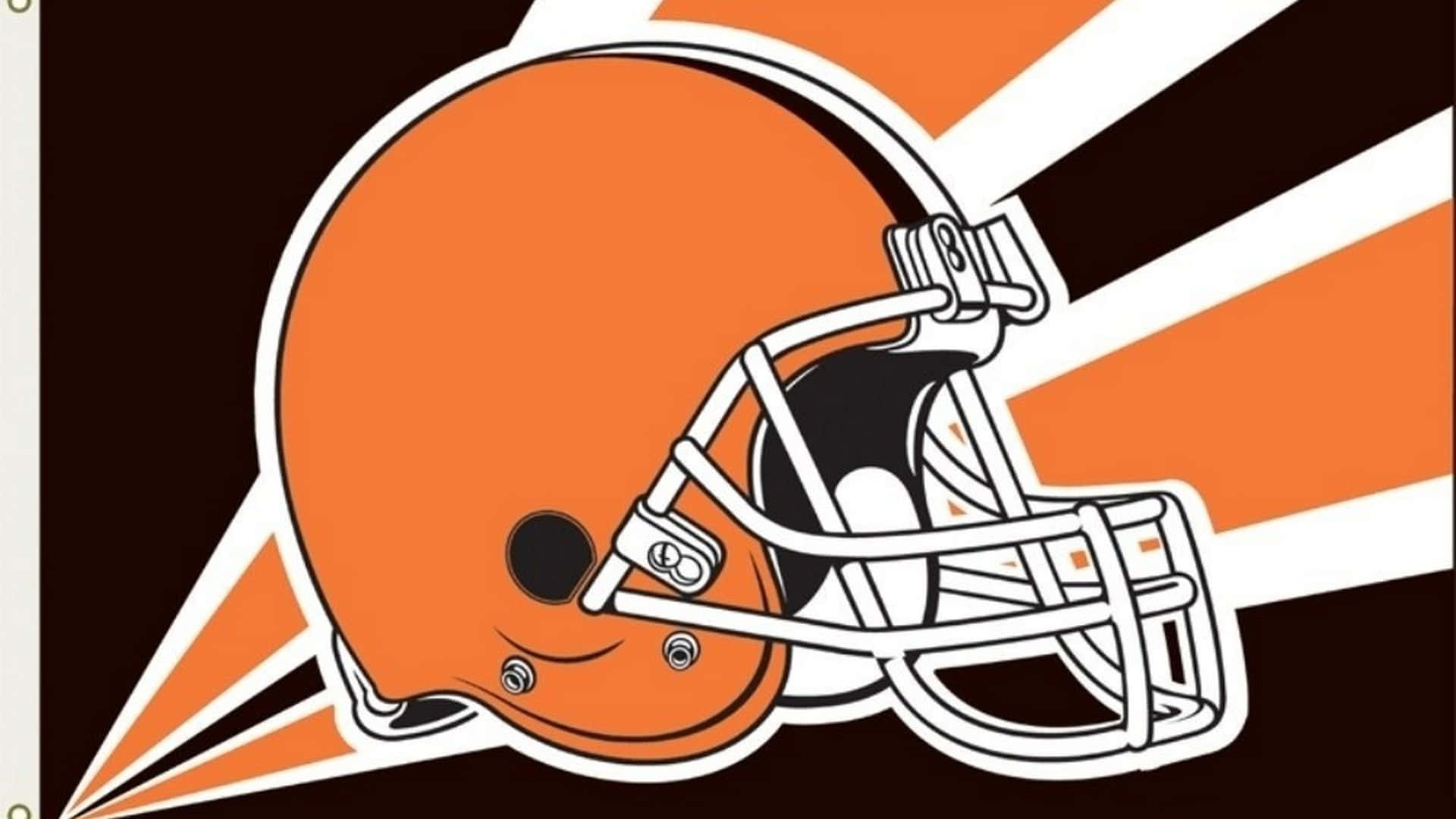Det ikoniske Cleveland Browns logo dækker tapetet. Wallpaper