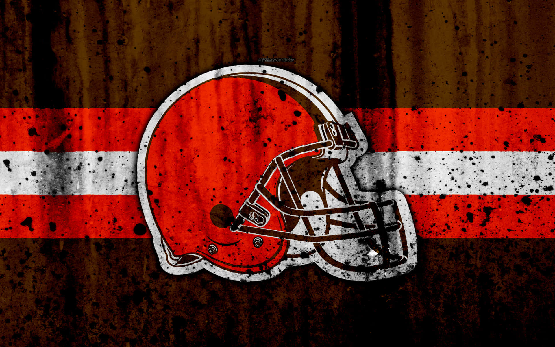 Det ikoniske Cleveland Browns logo pryder denne stilfulde tapet. Wallpaper