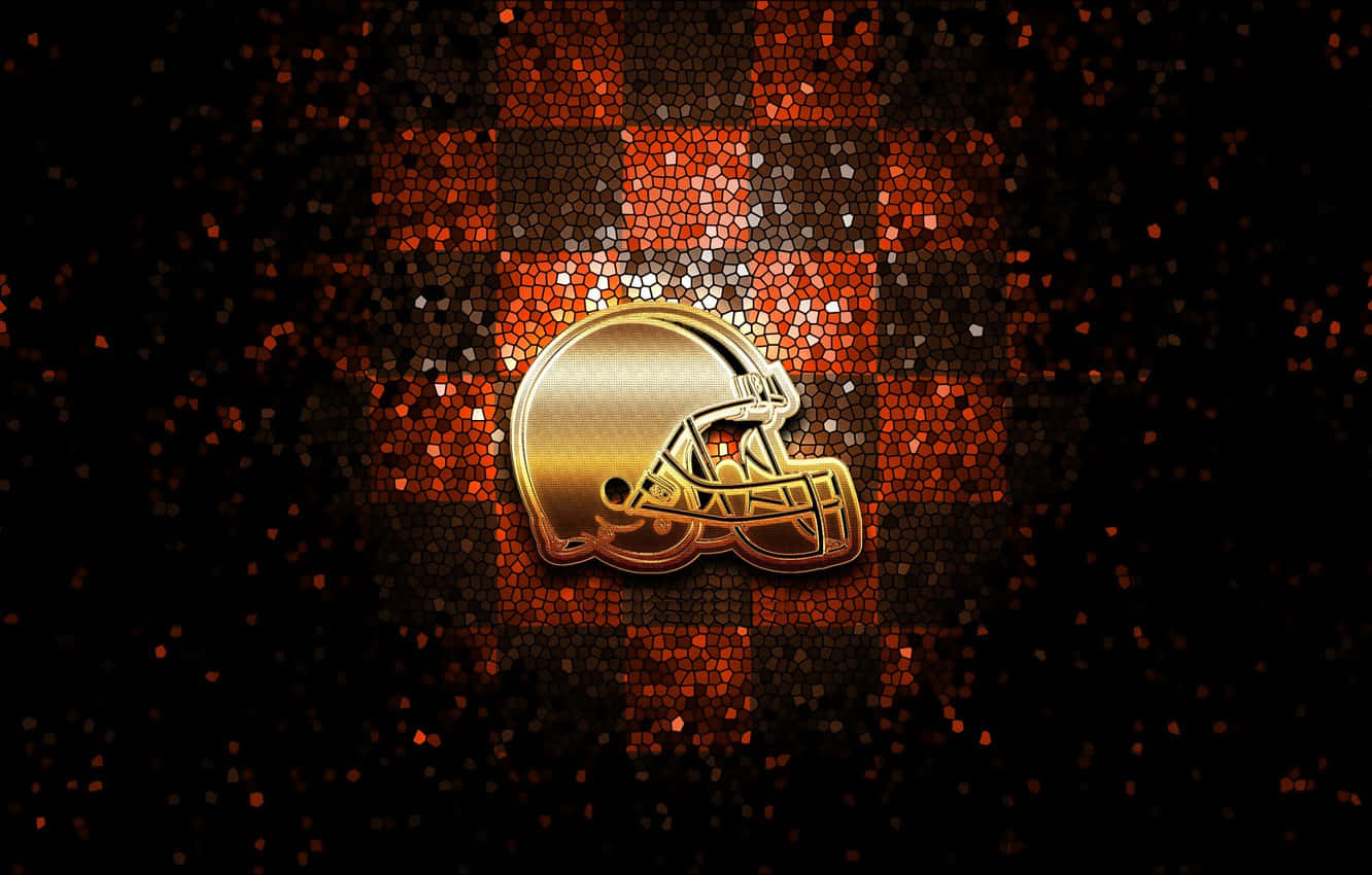 Det officielle logo for Cleveland Browns NFL-hold pryder denne tapet. Wallpaper