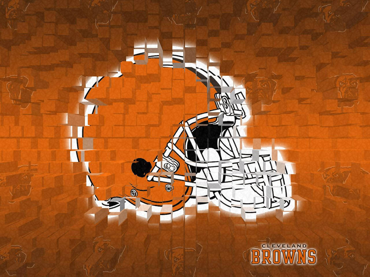 Cleveland Browns' Logo In Cube Art