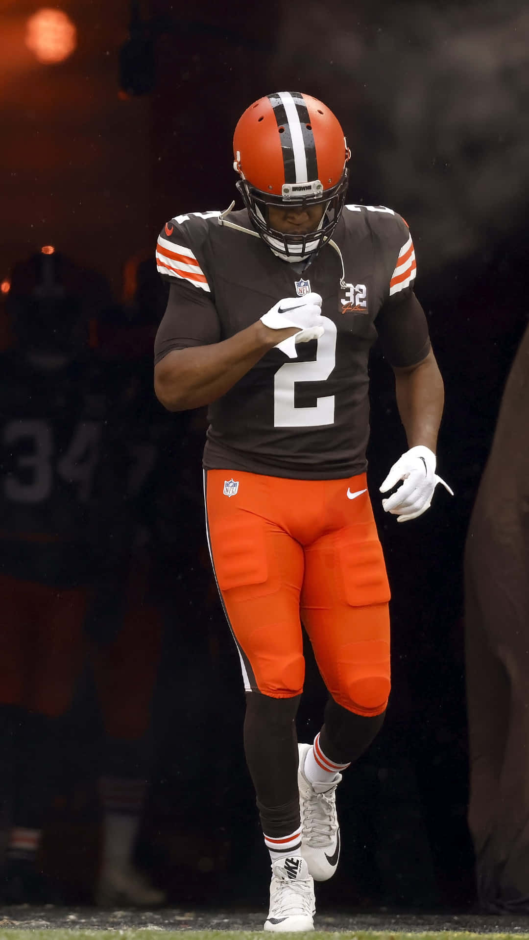 Cleveland Browns Player In Action Wallpaper