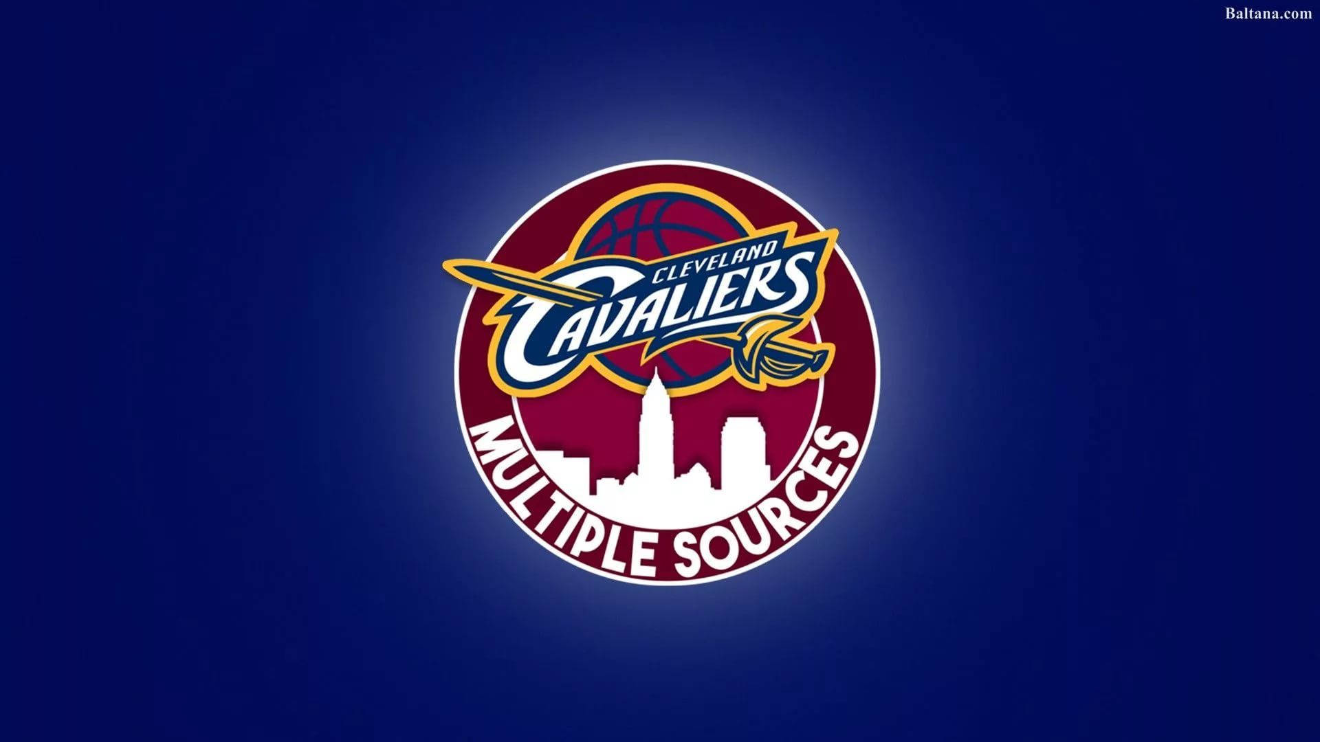 Logotipodel Contorno De La Ciudad De Los Cleveland Cavaliers. Fondo de pantalla