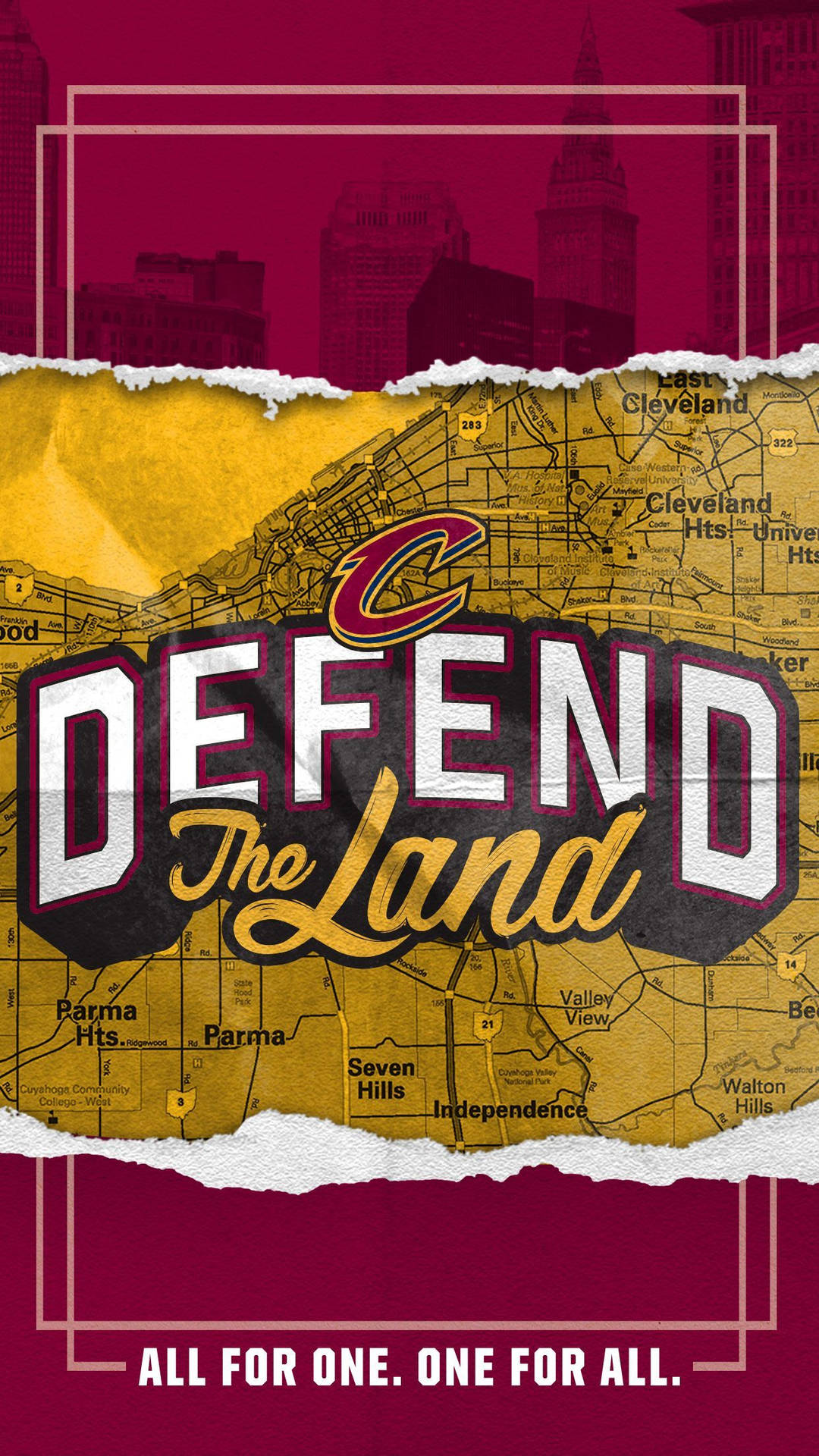 The Cleveland Cavaliers in Action during a Game Wallpaper