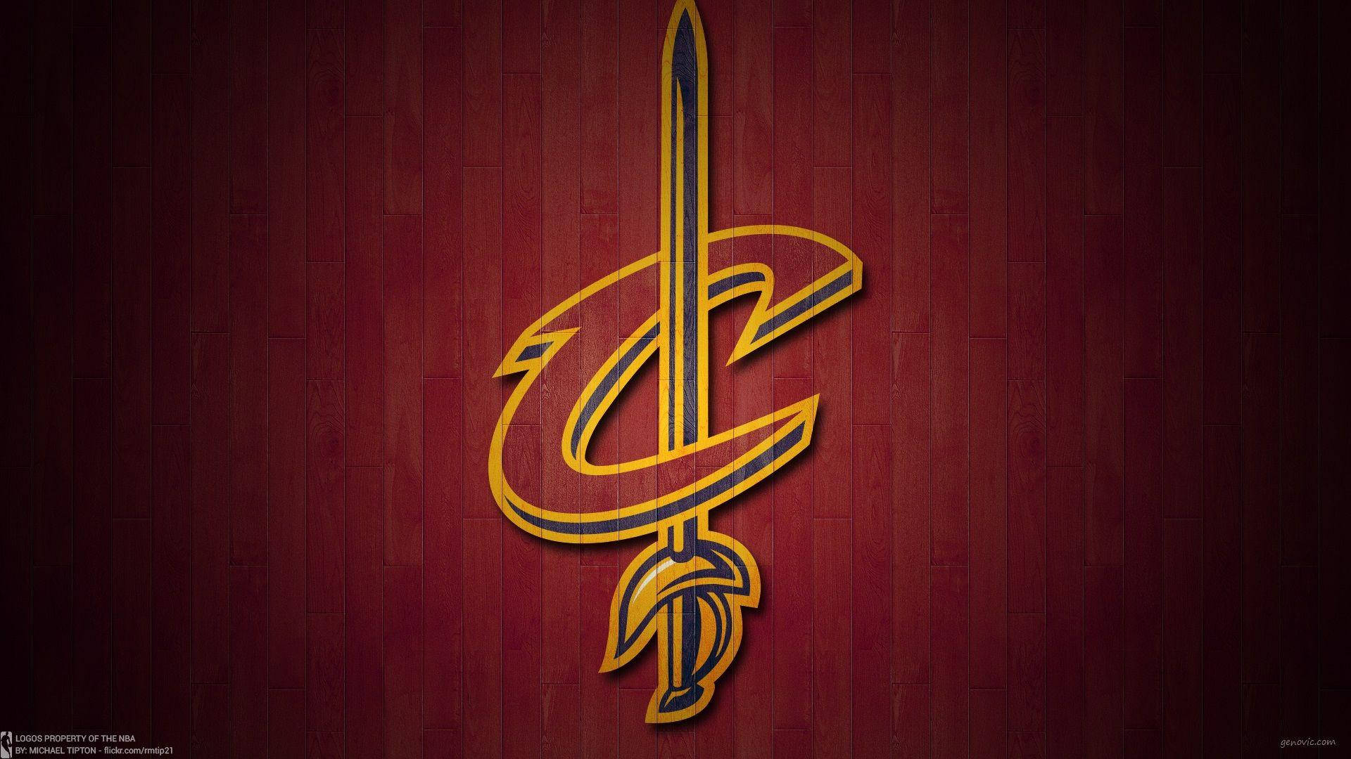 Cleveland Cavaliers Gold Sword Logo Wallpaper