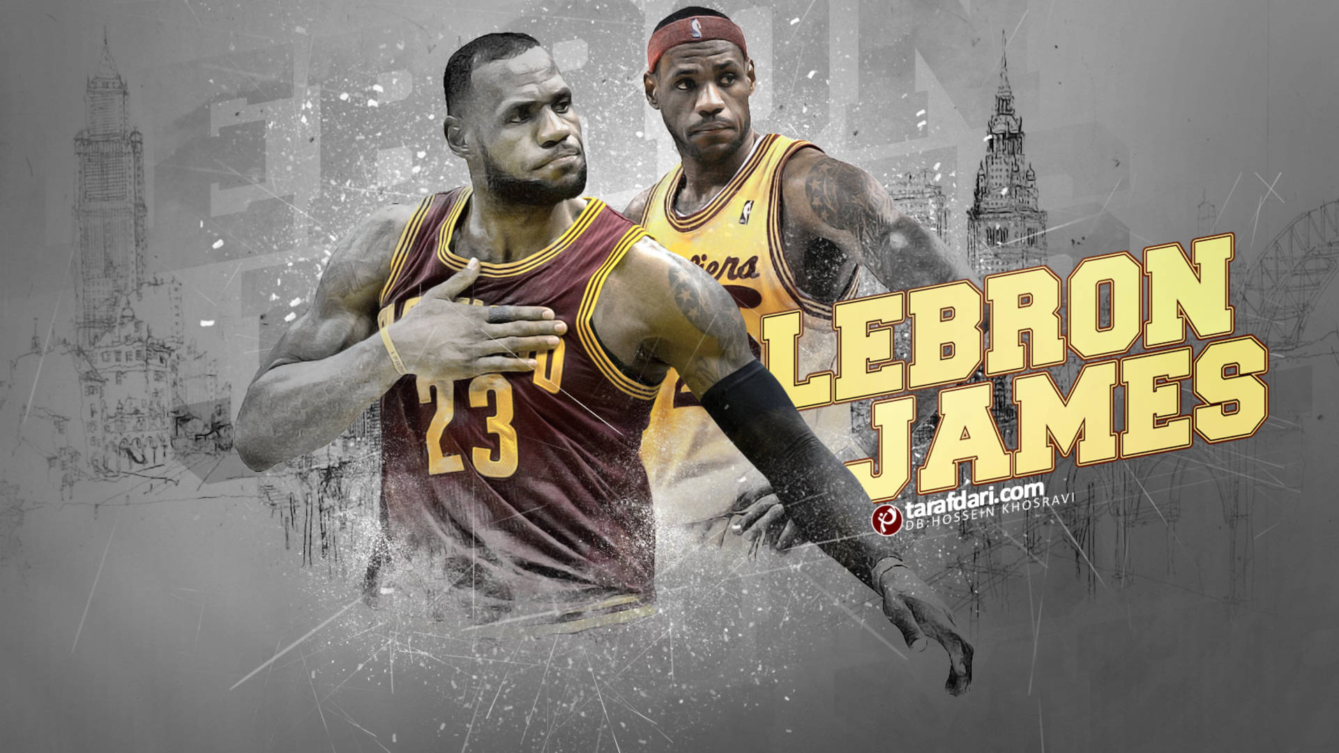 Cleveland Cavaliers Maroon And Yellow Jersey Wallpaper