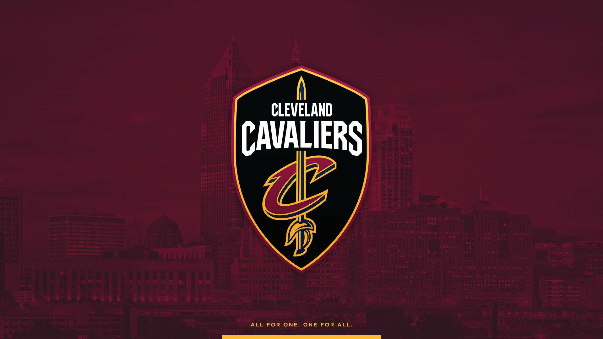 Cleveland Cavaliers Monochromatic Maroon Wallpaper