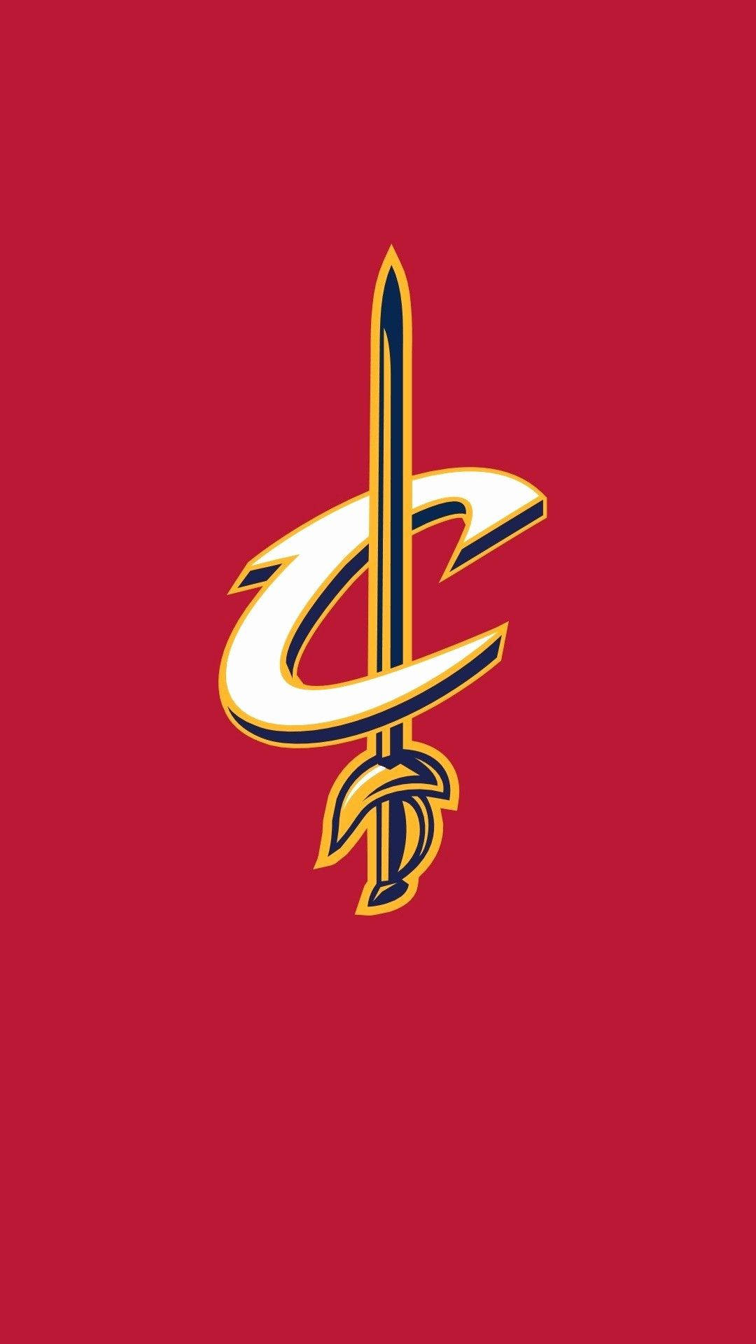 Cleveland Cavaliers Hvid og Guld Logo Tapet Wallpaper