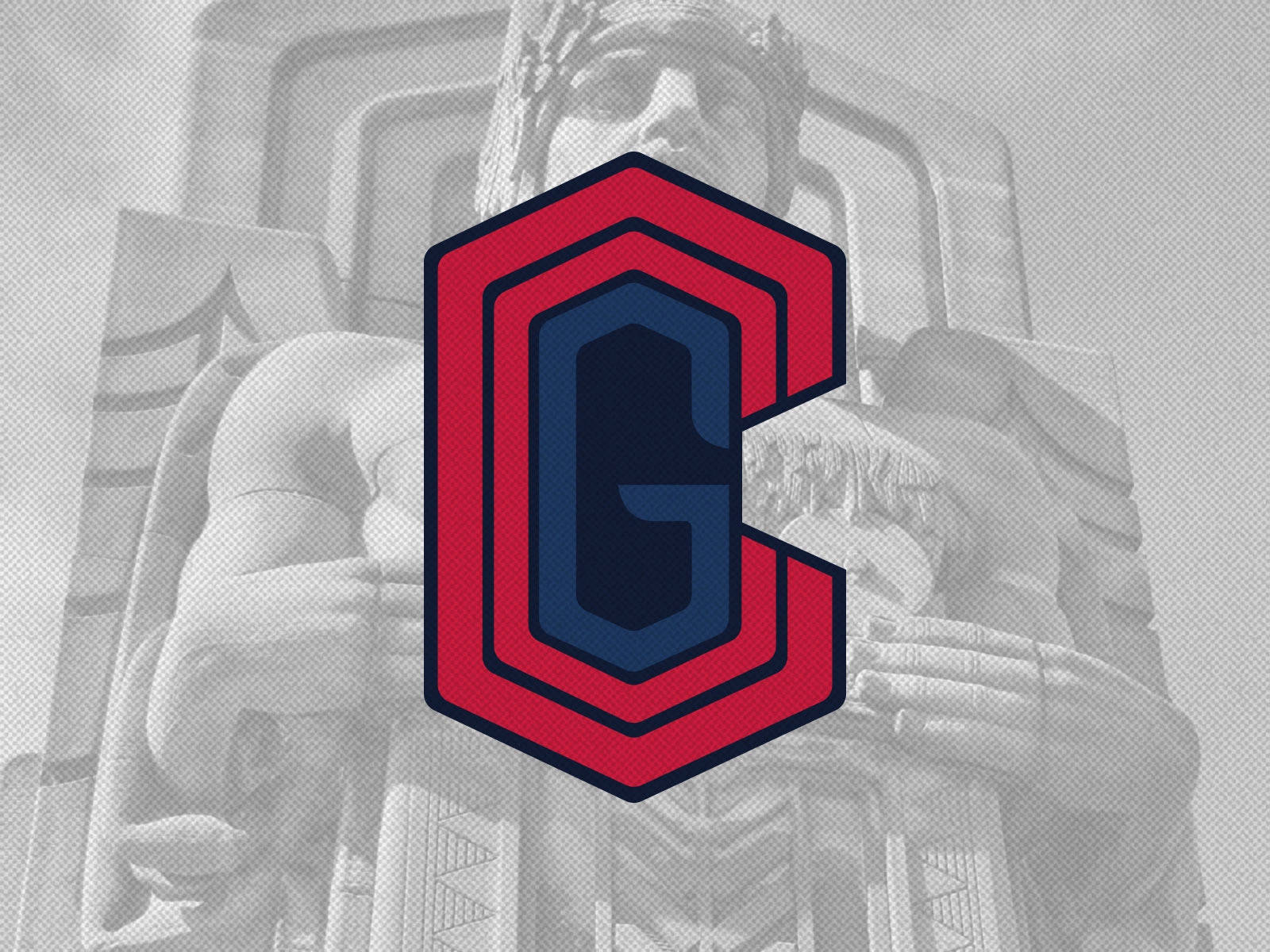Cleveland Guardians CG Logo Wallpaper