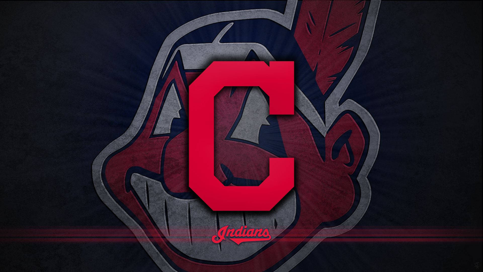 Clevelandindians Y El Logotipo De C Block. Fondo de pantalla