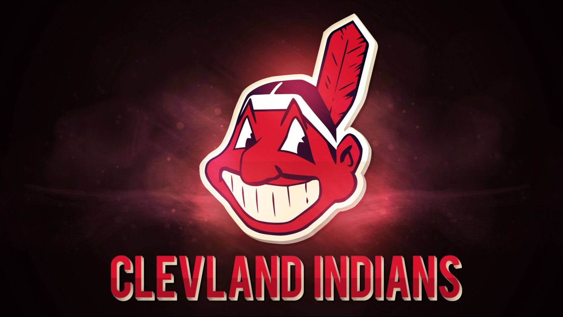 Cleveland Indianere Chief Wahoo Neon Pink Wallpaper