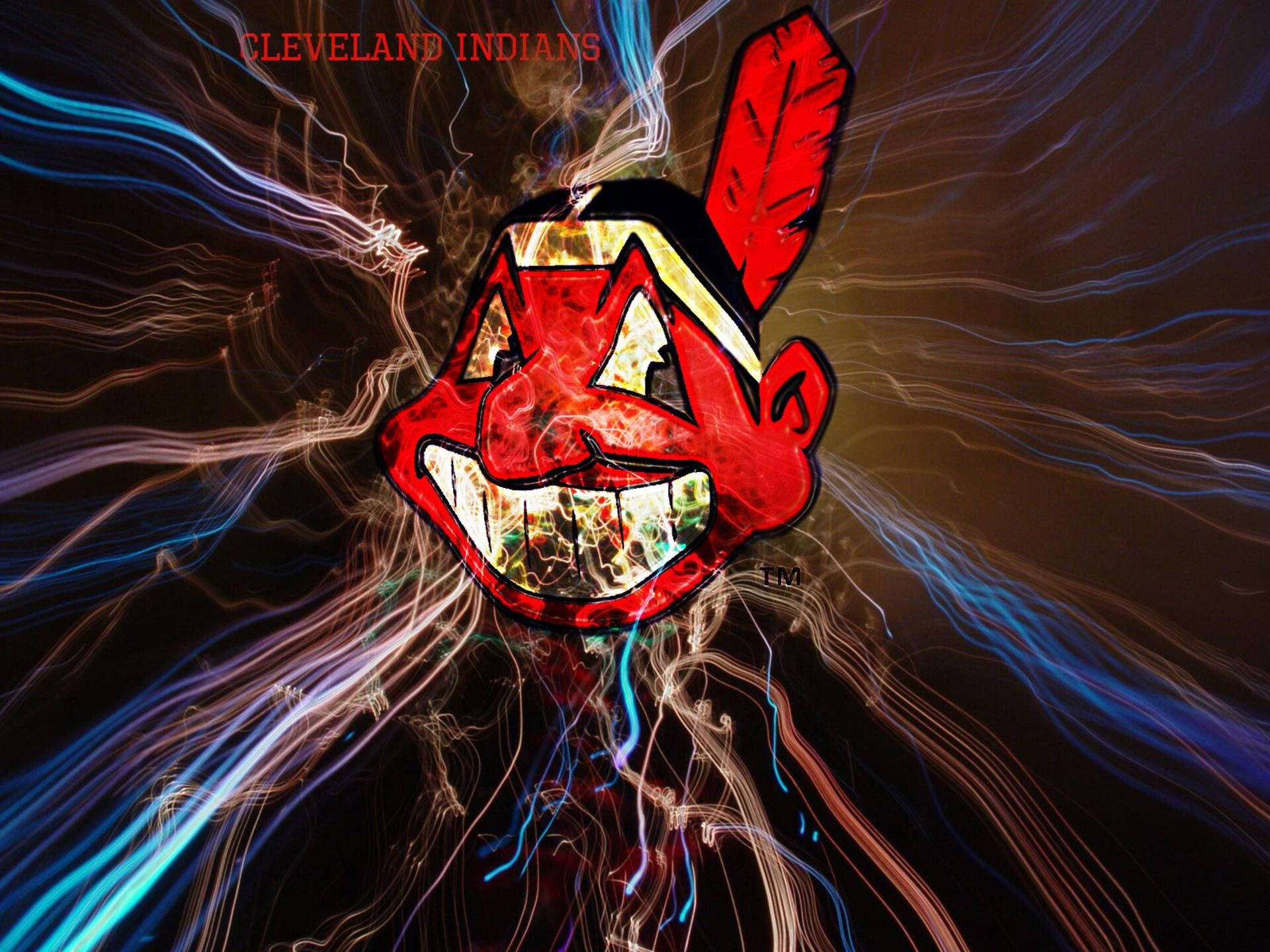 Download Cleveland Indians Cool Neon Wallpaper