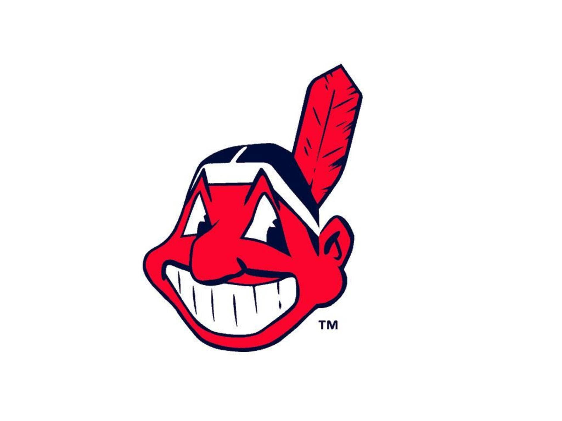 Cleveland Indians Primær Logo Chief Wahoo Syn maskine baggrund Wallpaper