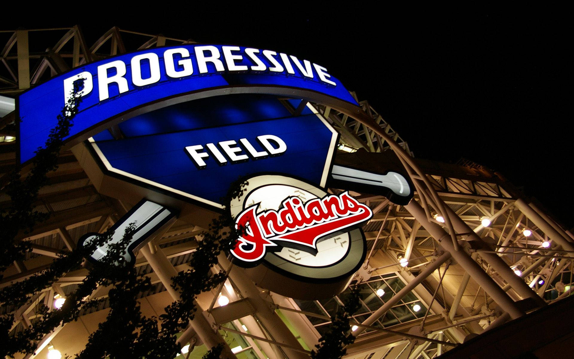 Clevelandindians Progress Field Entrance: Cleveland Indians Progress Field Entré Wallpaper