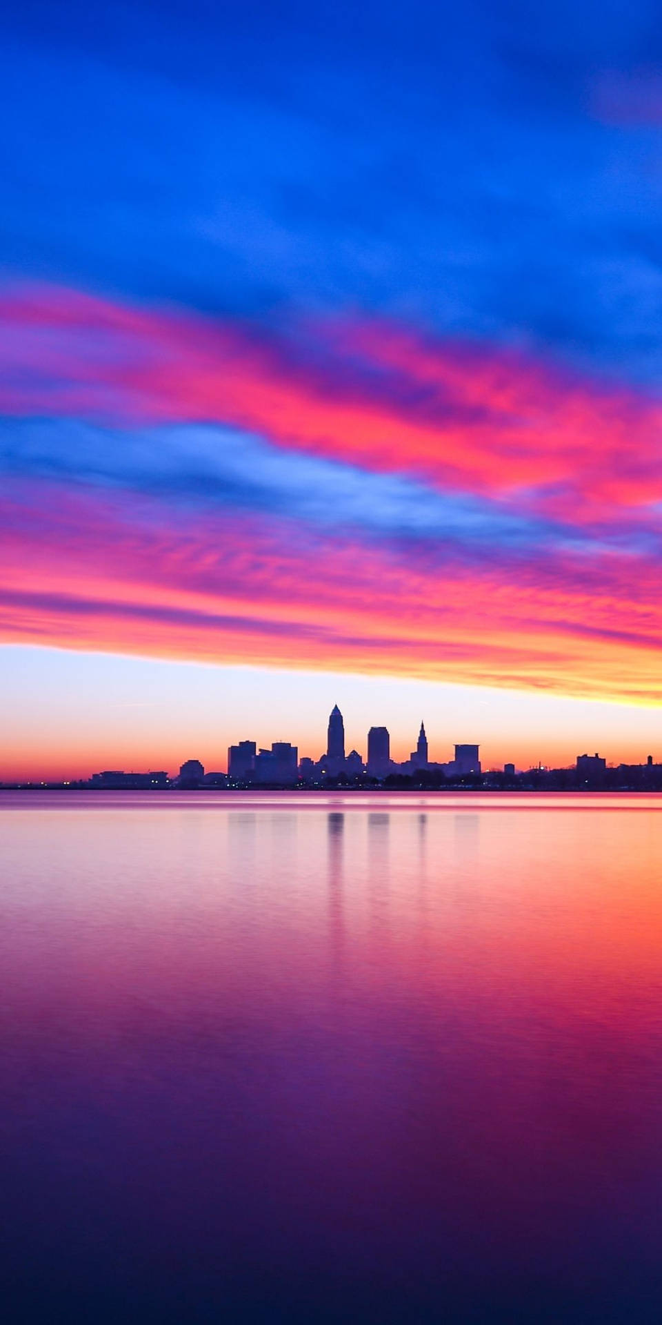Cleveland Pink And Blue Sky Wallpaper