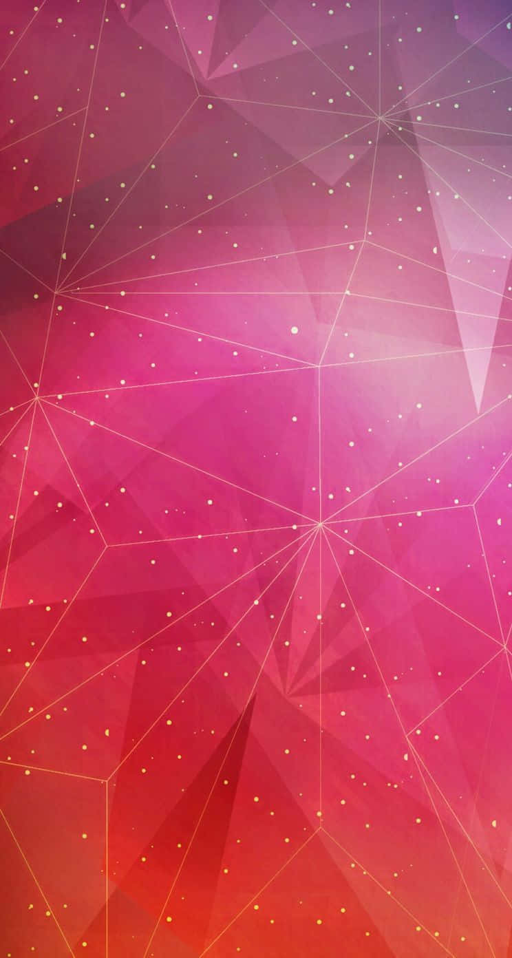 A Pink And Purple Background With Triangles And Stars Wallpaper
